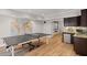 Finished basement featuring a ping pong table, wet bar with granite countertops, and a world map at 4120 Abingdon, Cumming, GA 30041