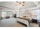 Spacious main bedroom with large windows, tray ceiling, and neutral decor at 4120 Abingdon, Cumming, GA 30041