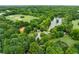 Scenic aerial shot overlooking vast green trees, a lake, baseball fields and park at 1055 Piedmont Ne Ave # 106, Atlanta, GA 30309