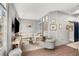 Bright living room features hardwood floors, and an open concept into the main bedroom with gray wall paint at 1055 Piedmont Ne Ave # 106, Atlanta, GA 30309