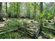 Wooded backyard featuring a wooden fence and greenery at 4853 Carlene Sw Way, Lilburn, GA 30047