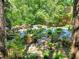 Lush garden landscape featuring walking path amid trees, plants and shrubs at 4853 Carlene Sw Way, Lilburn, GA 30047