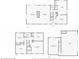 Detailed floor plan showcasing the layout of all levels, including dimensions and room placements at 3220 Casteel Rd, Marietta, GA 30062
