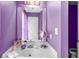 Stylish bathroom featuring single vanity and good lighting at 2011 Wildcat Lake Ct, Lawrenceville, GA 30043