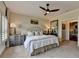 Relaxing bedroom boasting neutral colors, a ceiling fan, and abundant natural light for a serene living space at 3163 Neal Ct, Cumming, GA 30041