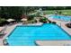 Large swimming pool with a waterslide and plenty of lounge chairs for relaxation at 3163 Neal Ct, Cumming, GA 30041