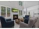 Bright living room with a fireplace, large windows, and open floor plan at 2934 Mill Grove Ter, Dacula, GA 30019