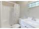 Bathroom with shower, white vanity, and toilet at 3812 Clare Ct, Duluth, GA 30096