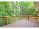 Wooden deck overlooking a lush, green, wooded area at 3812 Clare Ct, Duluth, GA 30096