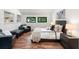 Bright bedroom with hardwood floors, recessed lights, and stylish furnishings at 4070 Whitewater Creek Rd, Atlanta, GA 30327