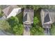 Aerial view of a residential home showcasing its roof, driveway, and surrounding landscape at 4350 Annlette Dr, Lawrenceville, GA 30044