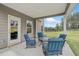 Inviting covered patio with comfortable seating, ideal for enjoying the outdoor views at 31 Village Trce, Rydal, GA 30171