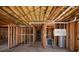Unfinished basement with exposed ceiling and wood framing, offering a chance for customization at 6865 Cowan Mill Rd, Winston, GA 30187