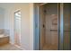 Bathroom featuring walk-in shower and separate tub at 6865 Cowan Mill Rd, Winston, GA 30187