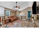 Inviting living room with hardwood floors, vaulted ceiling, and attractive decor at 323 Bells Ferry Ne Rd, White, GA 30184