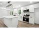 Modern kitchen with white cabinetry, stainless steel appliances, and a center island at 4148 Emerald North Dr, Decatur, GA 30035