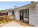 A charming wood deck with sliding glass door access at 2090 Rocky Mill Drive, Lawrenceville, GA 30044