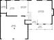 Floor plan illustrates the spacious layout of the house, including the kitchen, living room, and garage at 2090 Rocky Mill Drive, Lawrenceville, GA 30044