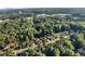 Wide aerial view of a neighborhood nestled among mature trees showcasing a peaceful residential setting at 660 Briarleigh Way, Woodstock, GA 30189