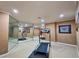 Finished basement with mirrors, and gym equipment at 1620 Silverleaf Way, Alpharetta, GA 30005