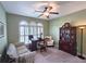 Comfortable office space with elegant furnishings, natural light, and built-in shelving, perfect for remote work at 1620 Silverleaf Way, Alpharetta, GA 30005