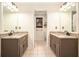 Bathroom featuring a dual vanity with a granite countertop and tile floor at 1884 Whitehawk Ct, Lawrenceville, GA 30043