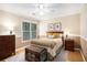Comfortable bedroom with hardwood floors, two windows, and neutral tones at 1884 Whitehawk Ct, Lawrenceville, GA 30043