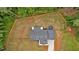 Aerial view of a newly constructed home on a large lot with a fenced-in backyard at 3088 Hiram Sudie Road, Hiram, GA 30141