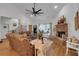 Cozy living room with hardwood floors, a brick fireplace, and a comfortable seating area at 3088 Hiram Sudie Road, Hiram, GA 30141