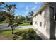 A two-story home has a white brick exterior with a well-maintained lawn at 3835 Clearwater Dr, Atlanta, GA 30349