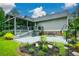 Covered patio overlooking landscaped backyard and lawn at 188 Macedonia Rd, White, GA 30184