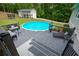 Relaxing outdoor pool and deck area for entertaining at 188 Macedonia Rd, White, GA 30184