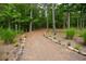 Scenic pathway lined with stones and lush greenery, creating a tranquil outdoor space at 188 Macedonia Rd, White, GA 30184