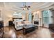 Spacious main bedroom with trey ceilings, fireplace, and sitting area for relaxation at 4829 Moon Rd, Powder Springs, GA 30127