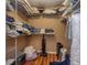 Organized closet with wire shelving, providing ample storage space for linens, and household items at 130 Brooklet Way, Brooks, GA 30205