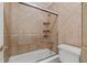 Bathroom features tiled shower and walls, with updated fixtures and modern glass door at 1120 Highland Bluff Se Dr, Atlanta, GA 30339