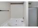Well-maintained bathroom featuring a soaking tub with a shower at 2189 Executive Dr, Duluth, GA 30096