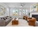 Living room boasts lots of windows, a ceiling fan, and modern furnishings, and a fireplace at 626 Skytop Dr # 159, Cumming, GA 30040