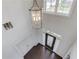 Foyer with dark wood floors and chandelier at 4035 Starwood Dr, Cumming, GA 30028
