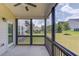 A screened in back porch with access to the backyard at 4035 Starwood Dr, Cumming, GA 30028