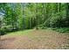 A view of the backyard surrounded by mature trees at 4528 Lashley Ne Ct, Marietta, GA 30068