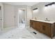 Bathroom featuring a modern vanity with double sinks and stylish lighting, perfect for a luxurious feel at 4528 Lashley Ne Ct, Marietta, GA 30068