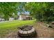 Large backyard with a fire pit area for outdoor entertaining and relaxing at 6355 Autumn View Nw Pt, Acworth, GA 30101