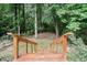 Wooden steps lead to a wooded area, adding a touch of nature to the property, creating a secluded escape at 2512 Halcyon Way, Lawrenceville, GA 30044