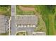 Aerial view looking straight down on new construction townhomes with sidewalks at 2501 Painted Buckeye Chase Se, Smyrna, GA 30080