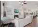 Spacious living room featuring a fireplace, plush seating, and an open floor plan at 2501 Painted Buckeye Chase Se, Smyrna, GA 30080
