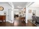 Inviting foyer with hardwood floors leads to living spaces filled with natural light and enhanced by classic trim work at 1670 Burnt Oak Way, Dacula, GA 30019