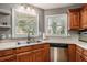 Well-lit kitchen with stainless steel dishwasher and a view of the lush outdoors through the window at 50 Blackberry Lane, Covington, GA 30016