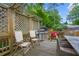 Outdoor deck with patio furniture, an outdoor kitchen with grill and trellised fence at 480 Wimbledon Ne Rd, Atlanta, GA 30324