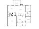 Main floor plan featuring a kitchen, dining room, living room, garage, pantry, and screened porch at 850 Ethereow Ct, Lawrenceville, GA 30046